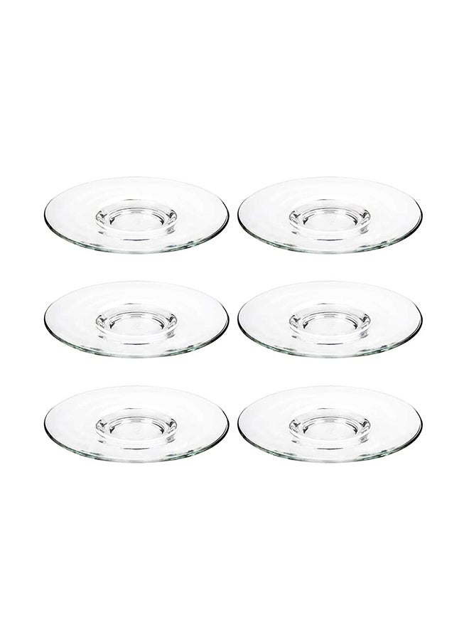Ocean 6 Piece Kenya Saucer Plate, 15 centimeter - Clear - Image 4
